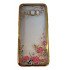 Capa Silicone Gel Com Desenho Flor Samsung Galaxy S8 G950 Dourado